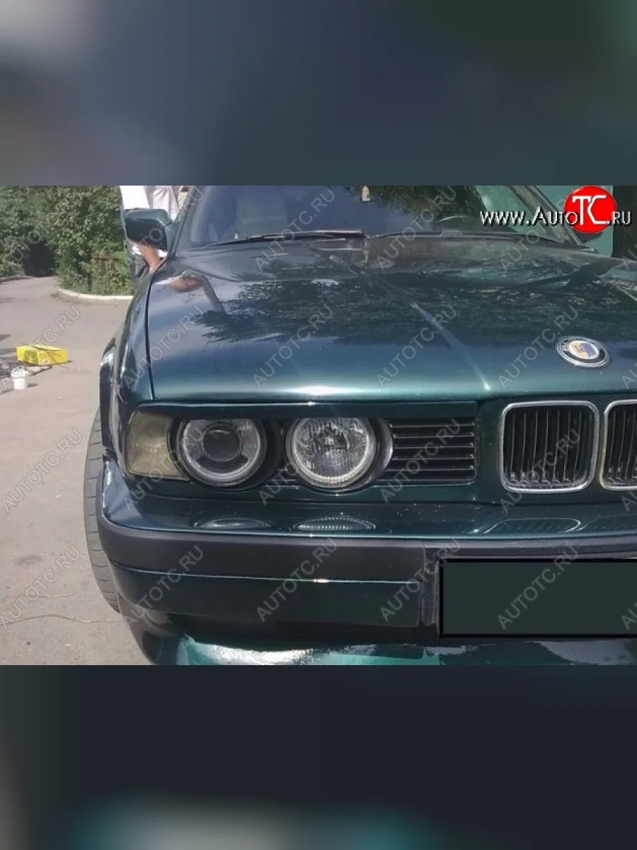 Реснички на фары CT v1 BMW 5 серия E34 седан дорестайлинг (1988-1994) (Неокрашенные)  в Самаре Самарской области