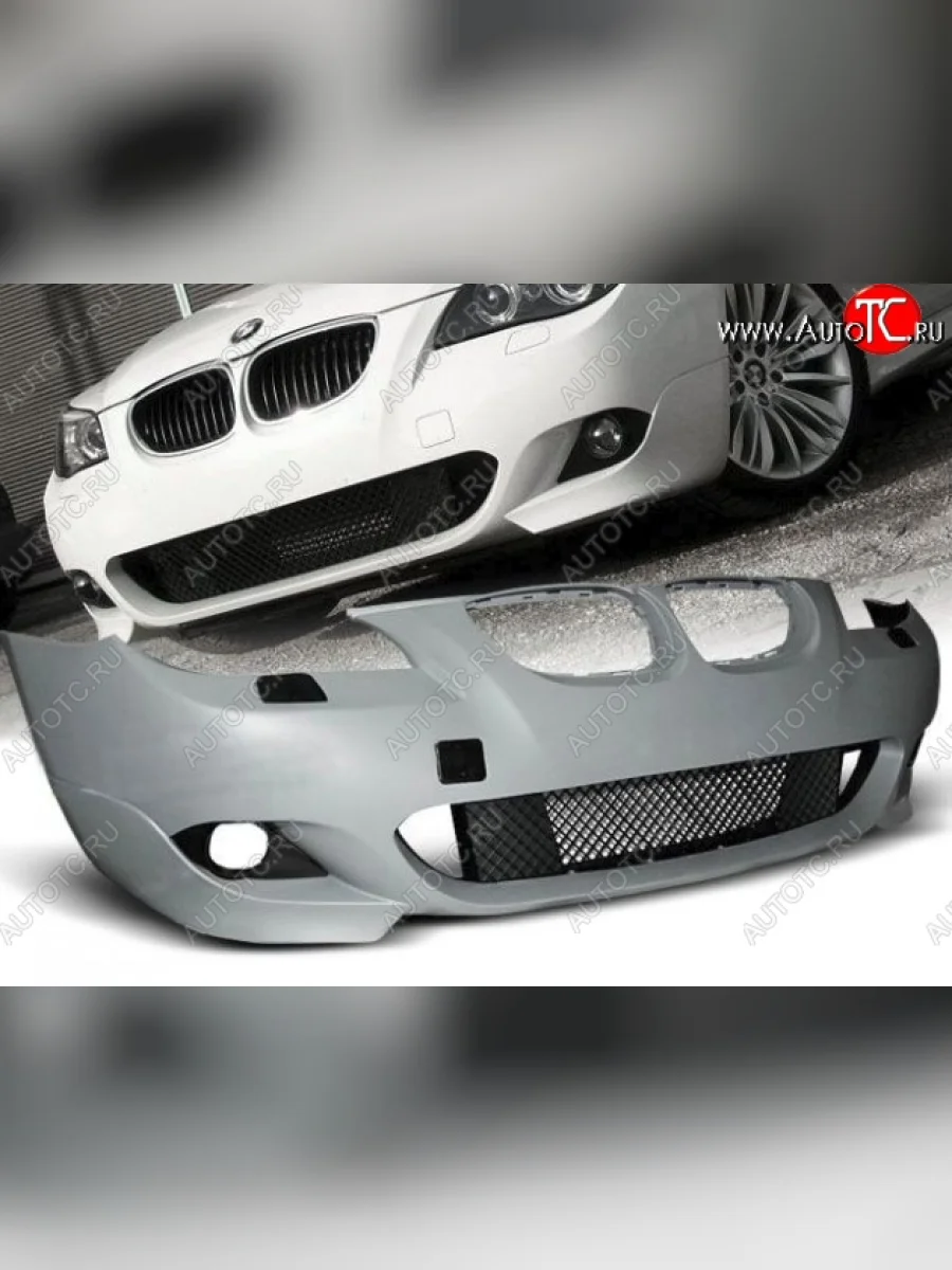 Передний бампер M-pakiet BMW 5 серия E60 седан дорестайлинг (2003-2007) (Неокрашенный)  в Керчи Республика Крым