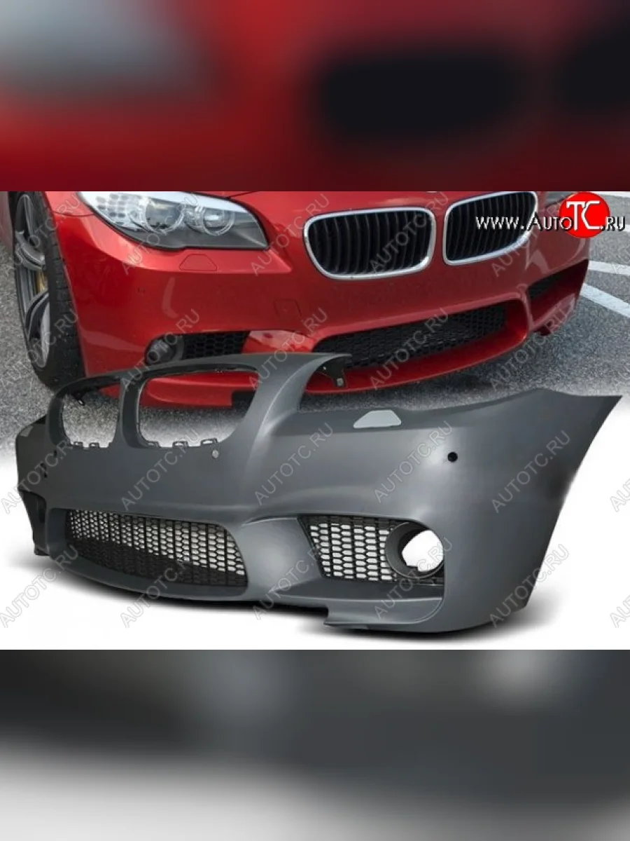 Передний бампер M5 Style BMW 5 серия F10 рестайлинг, седан (2013-2017) (Неокрашенный)  в Керчи Республика Крым