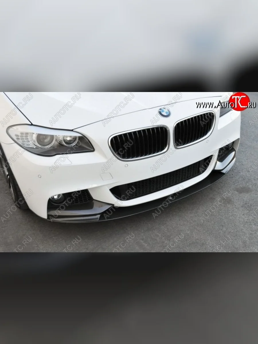 Накладка на передний бампер M-Performance BMW 5 серия F11 рестайлинг, универсал (2013-2017) (Неокрашенная)  в Керчи Республика Крым