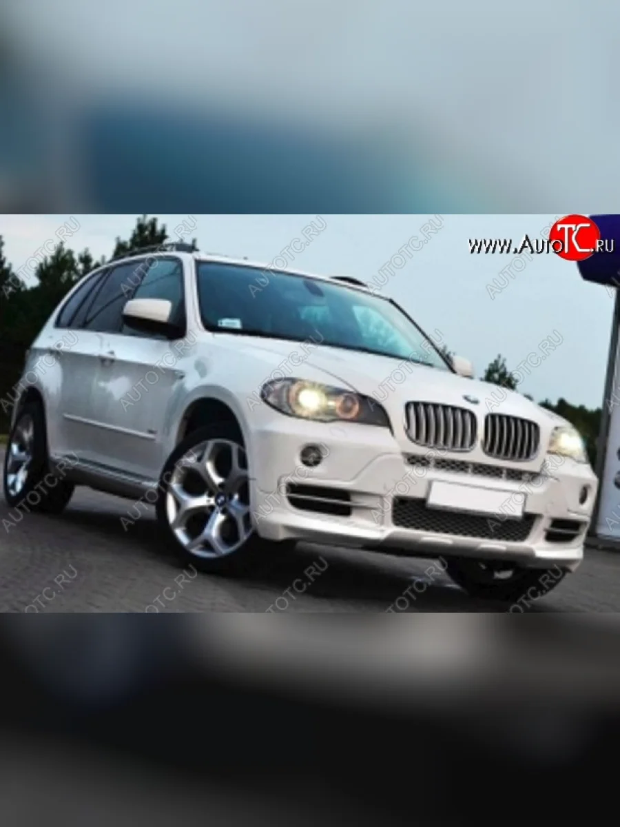 Накладка на передний бампер CT BMW X5 E53 дорестайлинг (1999-2003) (Неокрашенная)  в Керчи Республика Крым