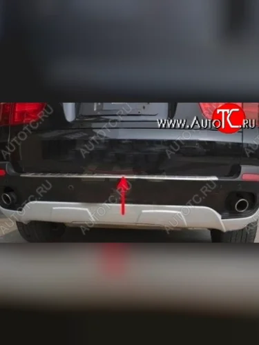Накладка на задний бампер CT BMW X5 E70 дорестайлинг (2006-2010)