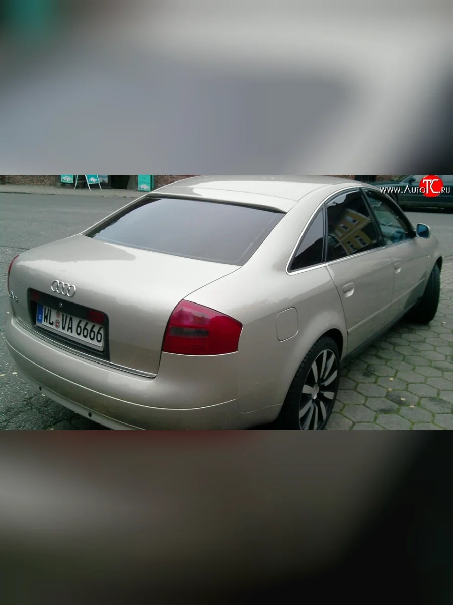 Козырёк на заднее лобовое стекло автомобиля Sport v2  Audi A6 (1997-2001) C5 (Неокрашенный)  в Воронеже Воронежской области