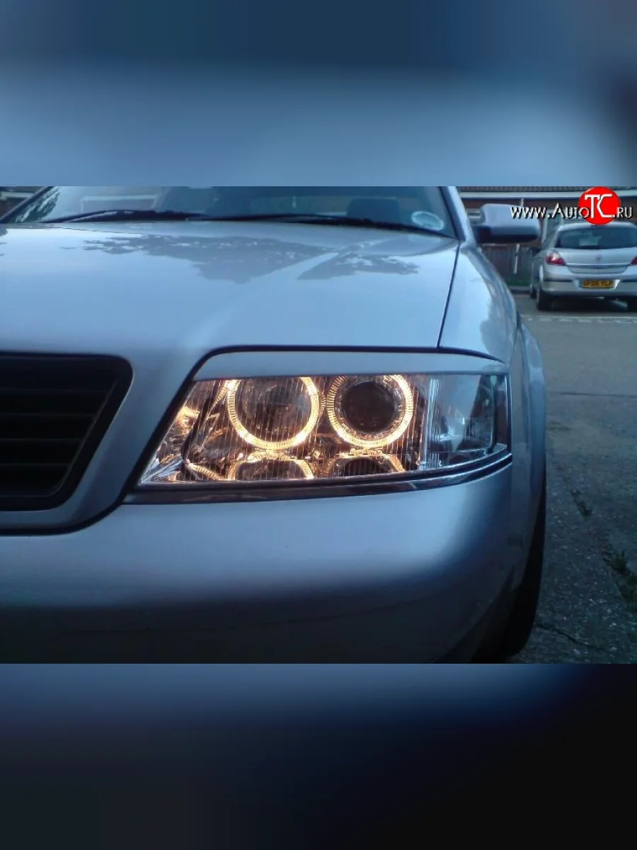 Комплект ресничек на фары Sport (дорестайлинг, до 2001 г.) Audi A6 C5 дорестайлинг, седан (1997-2001) (Неокрашенные)  в Керчи Республика Крым