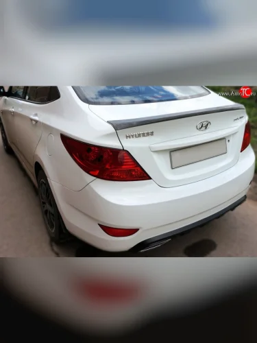 Лип спойлер Драйв Hyundai Solaris  RBr (2010-2017) седан дорестайлинг, седан рестайлинг