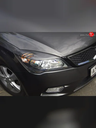 Реснички на фары (рестайлинг) K-1 KIA Ceed  1 ED (2010-2012) рестайлинг, хэтчбэк 5 дв.