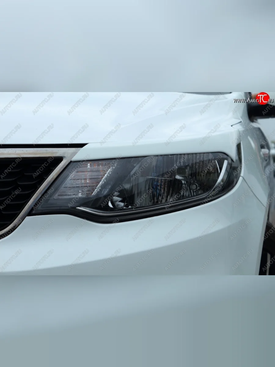 Реснички на фары BS KIA Rio 3 QB хэтчбек 5 дв. рестайлинг (2015-2017) (Неокрашенные)  в Самаре Самарской области