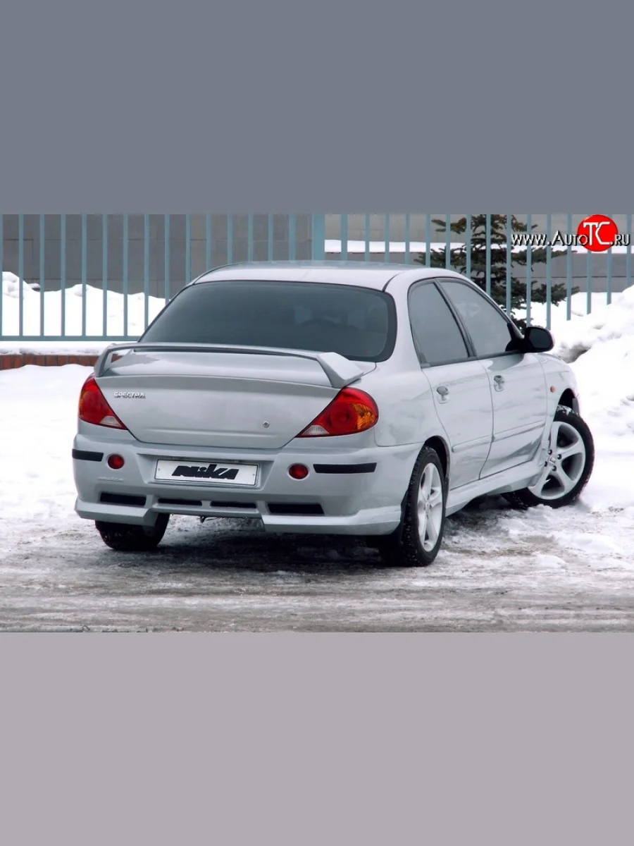 Задний бампер Nika Sport KIA Spectra (2000-2009) (Неокрашенный)  в Керчи Республика Крым