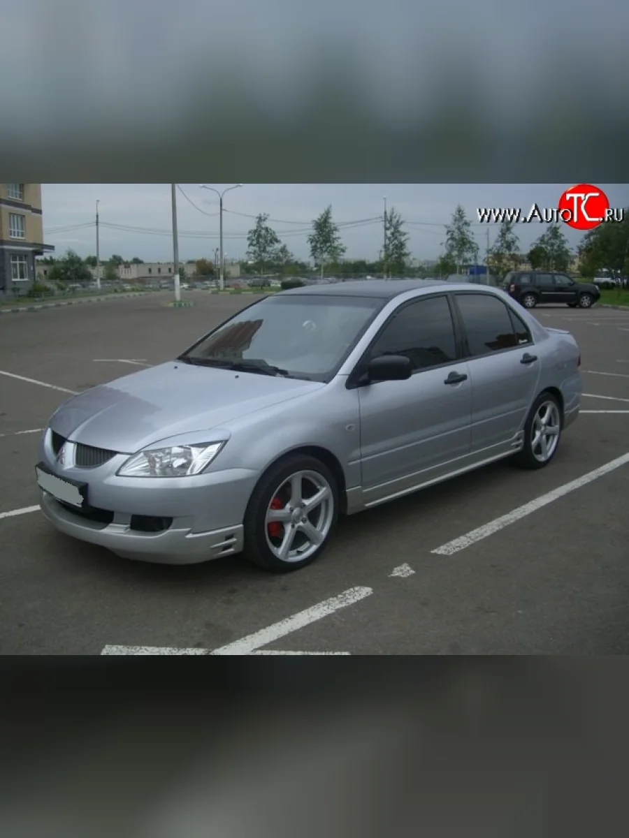 Накладка на передний бампер EGR Mitsubishi Lancer 9 CS седан 1-ый рестайлинг (2003-2005) (Неокрашенная)  с доставкой в г. Керчь