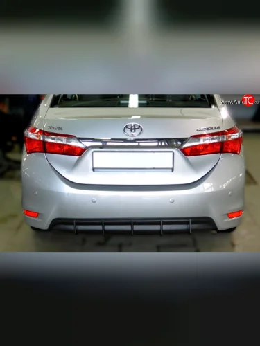 Диффузор заднего бампера Sport Toyota Corolla  E180 (2013-2019) дорестайлинг, рестайлинг