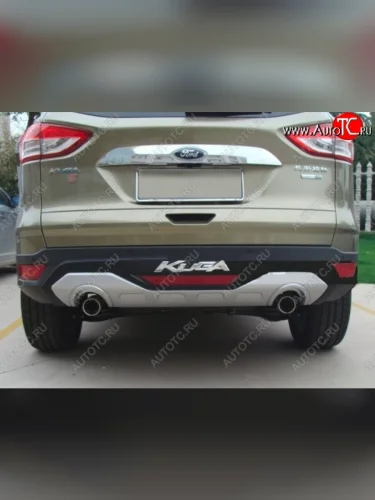 Накладка на задний бампер CT Ford Kuga 2 дорестайлинг (2013-2016)