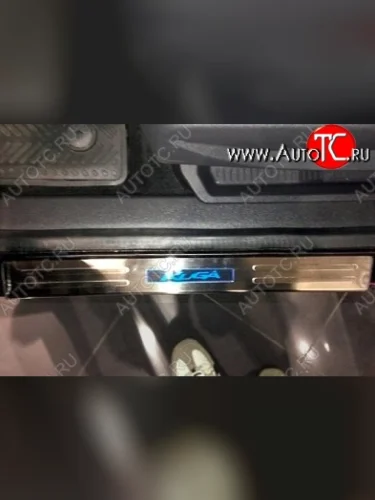 Накладки на порожки автомобиля СТ v2 Ford Kuga 2 дорестайлинг (2013-2016)