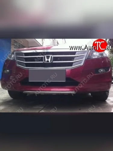 Накладка на передний бампер CT Honda Accord 9 CR седан дорестайлинг (2013-2016)
