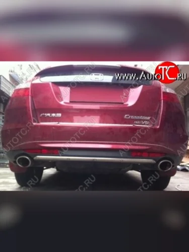 Накладка на задний бампер CT Honda Accord 9 CR седан дорестайлинг (2013-2016)