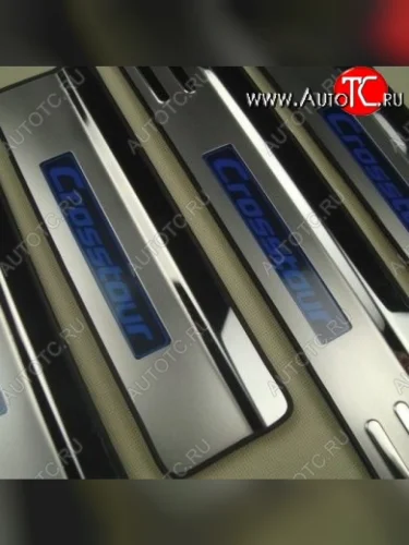Накладки на порожки автомобиля СТ Honda Accord 9 CR седан дорестайлинг (2013-2016)