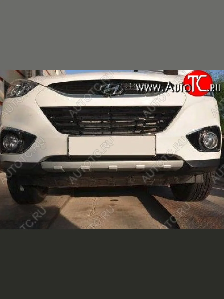 Накладка на передний бампер CT Hyundai IX35 LM дорестайлинг (2009-2013) (Неокрашенная)  в Керчи Республика Крым
