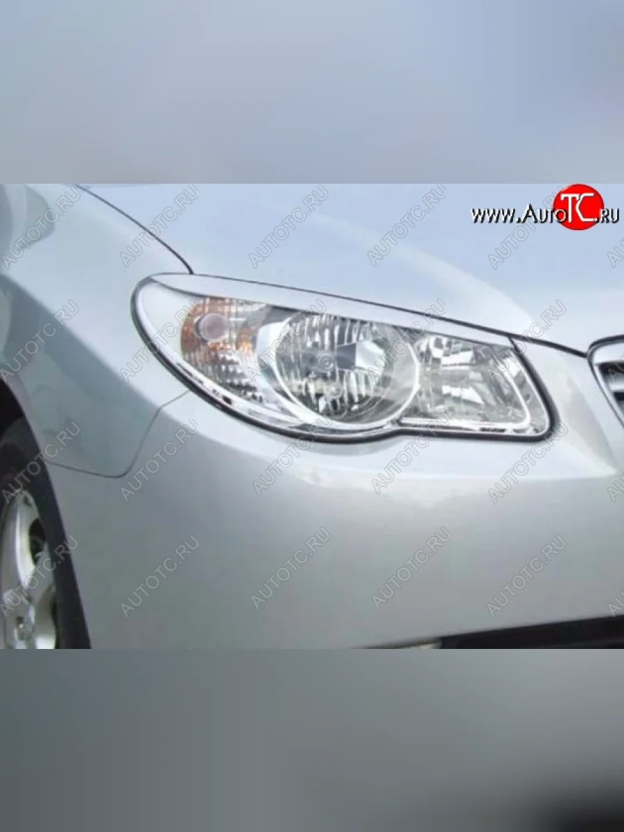 Реснички на фары CT v1 Hyundai Elantra HD (2006-2011) (Неокрашенные)  в Керчи Республика Крым