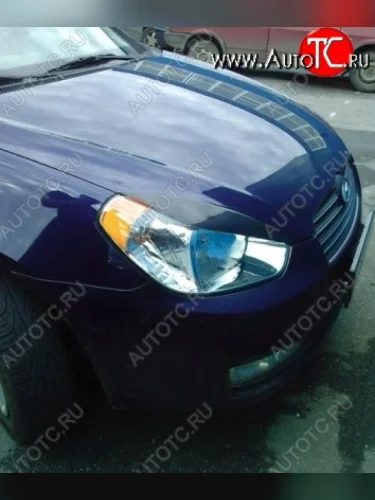 Реснички на фары CT v2 Hyundai Accent 3 MC хэтчбек (2005-2011)