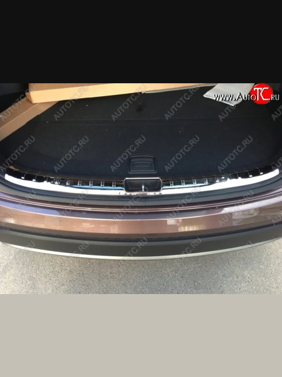 Металлический порожек в багажник автомобиля СТ Hyundai Santa Fe DM дорестайлинг (2012-2016)  в Керчи Республика Крым