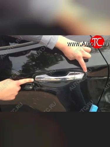 Накладки на внешние ручки дверей СТ Hyundai Santa Fe DM дорестайлинг (2012-2016)