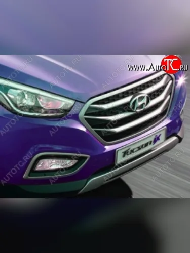 Хромированые накладки решетки радиатора СТ Hyundai Tucson TL дорестайлинг (2015-2018)