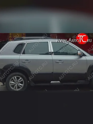 Накладки на верхнюю часть по периметру окон боковых дверей СТ Hyundai Tucson JM (2004-2010)
