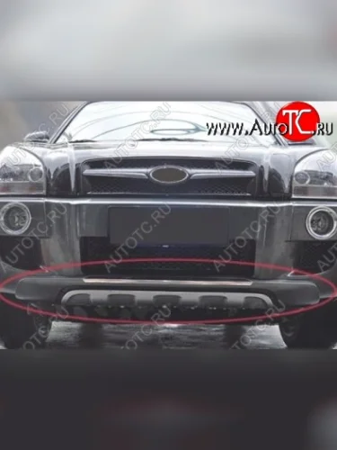 Накладка на передний бампер CT Hyundai Tucson JM (2004-2010)