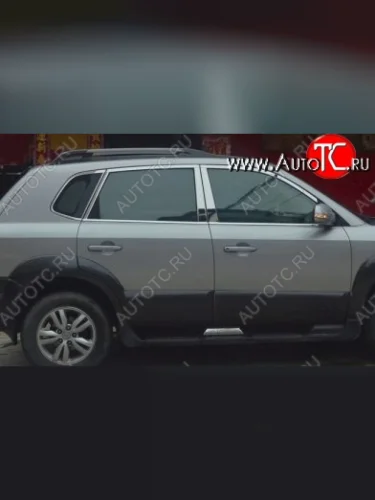 Накладки на нижнюю часть по периметру окон боковых дверей СТ Hyundai Tucson JM (2004-2010)