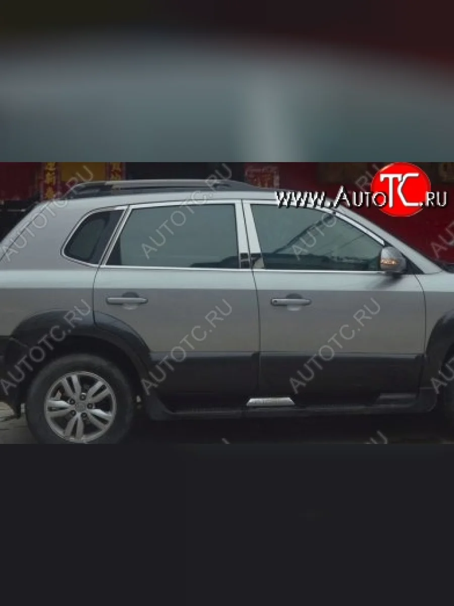Накладки на центральные стойки дверей СТ Hyundai Tucson JM (2004-2010) (Неокрашенные)  в Керчи Республика Крым
