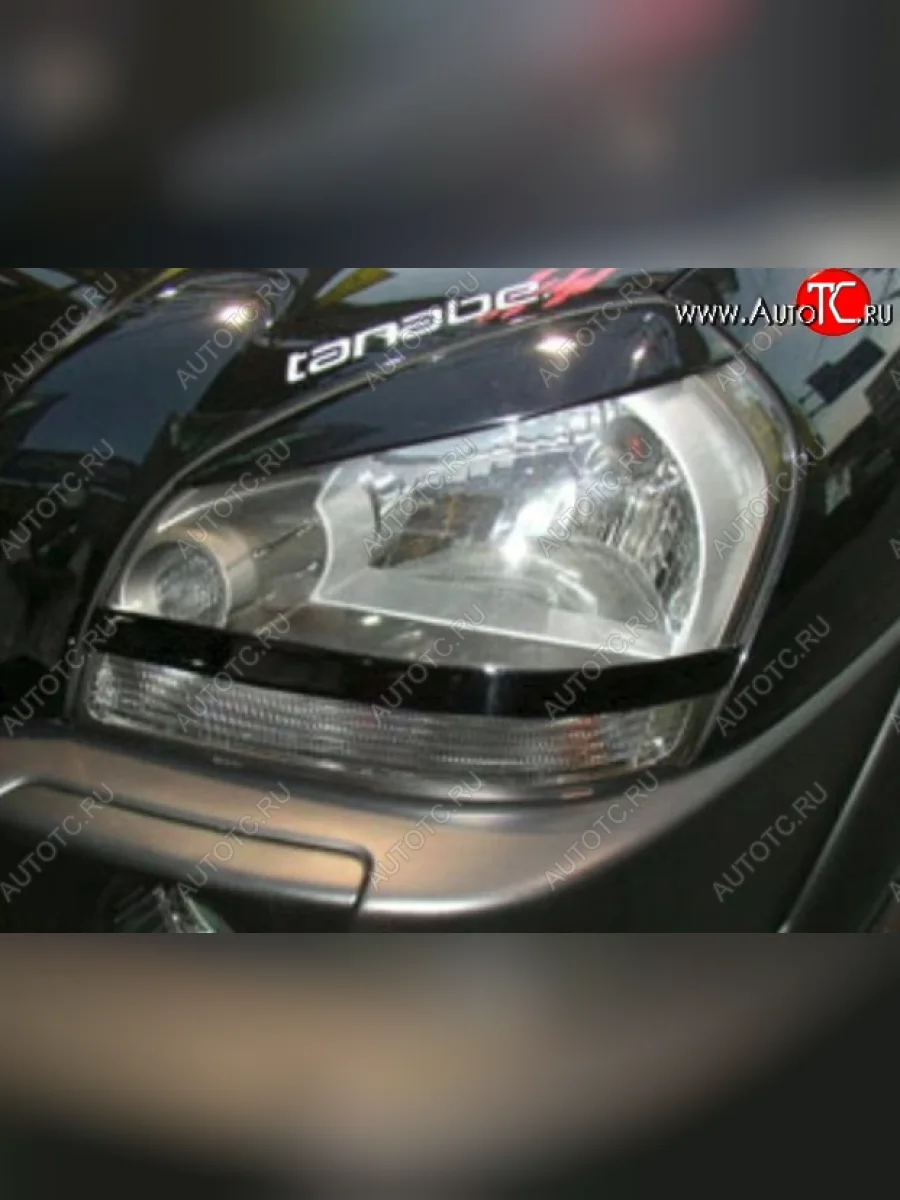 Реснички на фары CT v2 Hyundai Tucson JM (2004-2010) (Неокрашенные)  в Самаре Самарской области