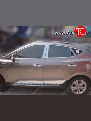Накладки на нижнюю часть по периметру окон боковых дверей СТ Hyundai Tucson LM (2010-2017)