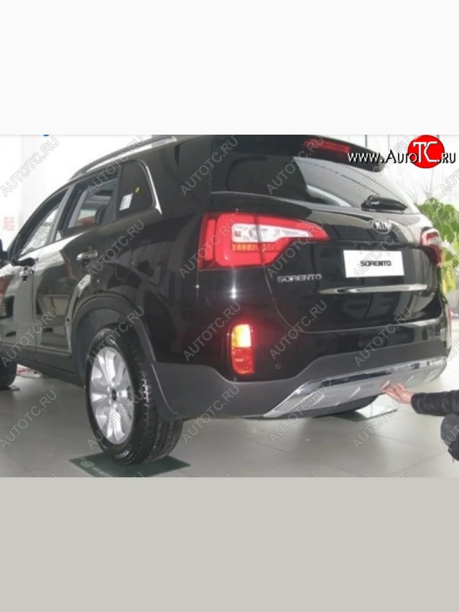 Накладка на задний бампер CT KIA Sorento XM рестайлинг (2012-2015) (Неокрашенная)  в Керчи Республика Крым