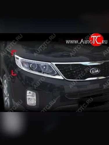 Накладки на фары СТ KIA Sorento XM рестайлинг (2012-2015)