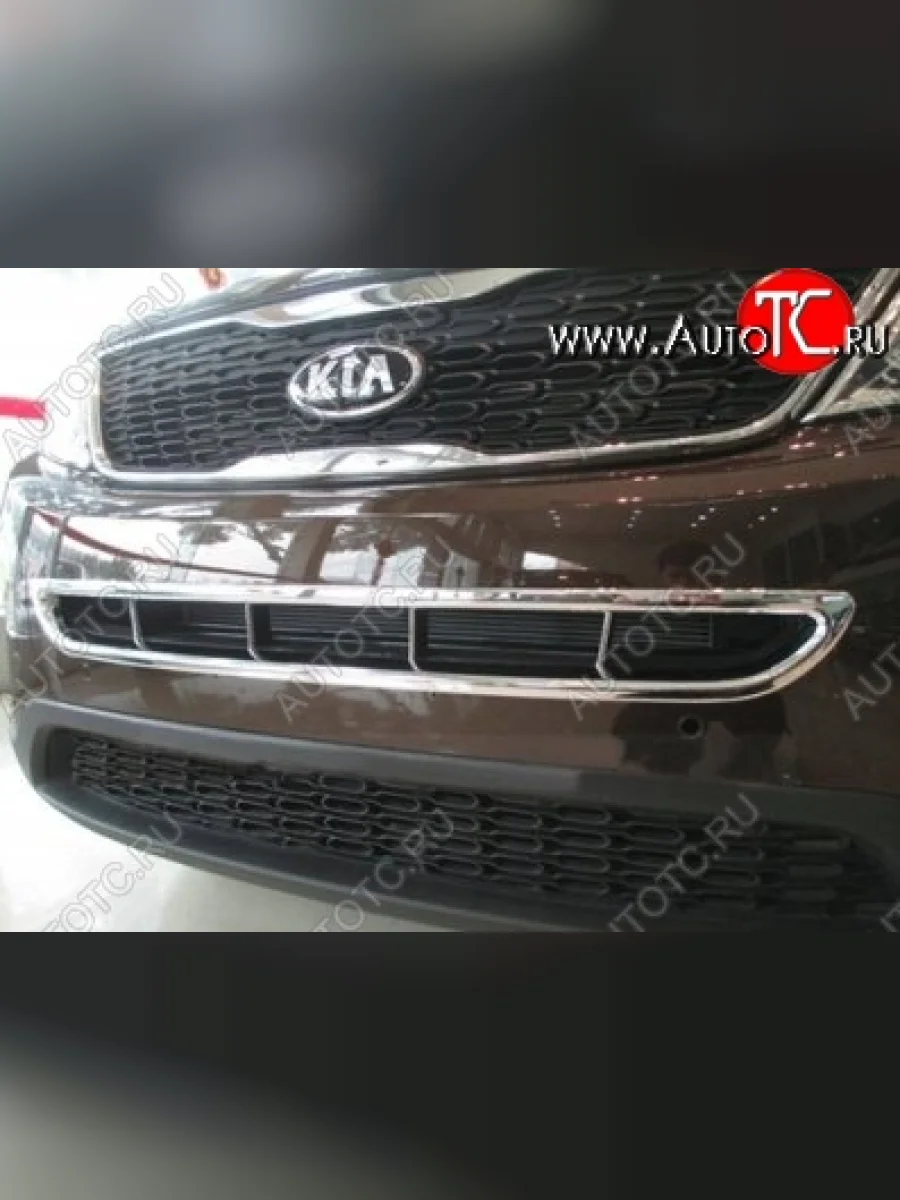 Накладка на передний воздуховод СТ KIA Sorento XM рестайлинг (2012-2015) (Неокрашенная)  в Перми Пермском крае