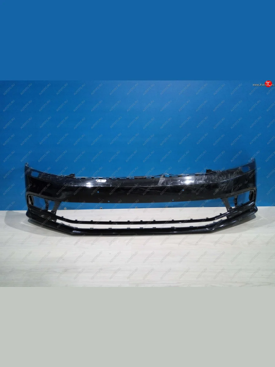 Передний бампер Original Volkswagen Jetta A6 седан рестайлинг (2015-2018) (Неокрашенный)  в Воронеже Воронежской области