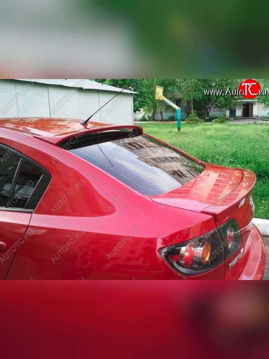 Козырёк на заднее стекло CT v2 Mazda 3/Axela BK дорестайлинг седан (2003-2006) (Неокрашенный)  в Керчи Республика Крым