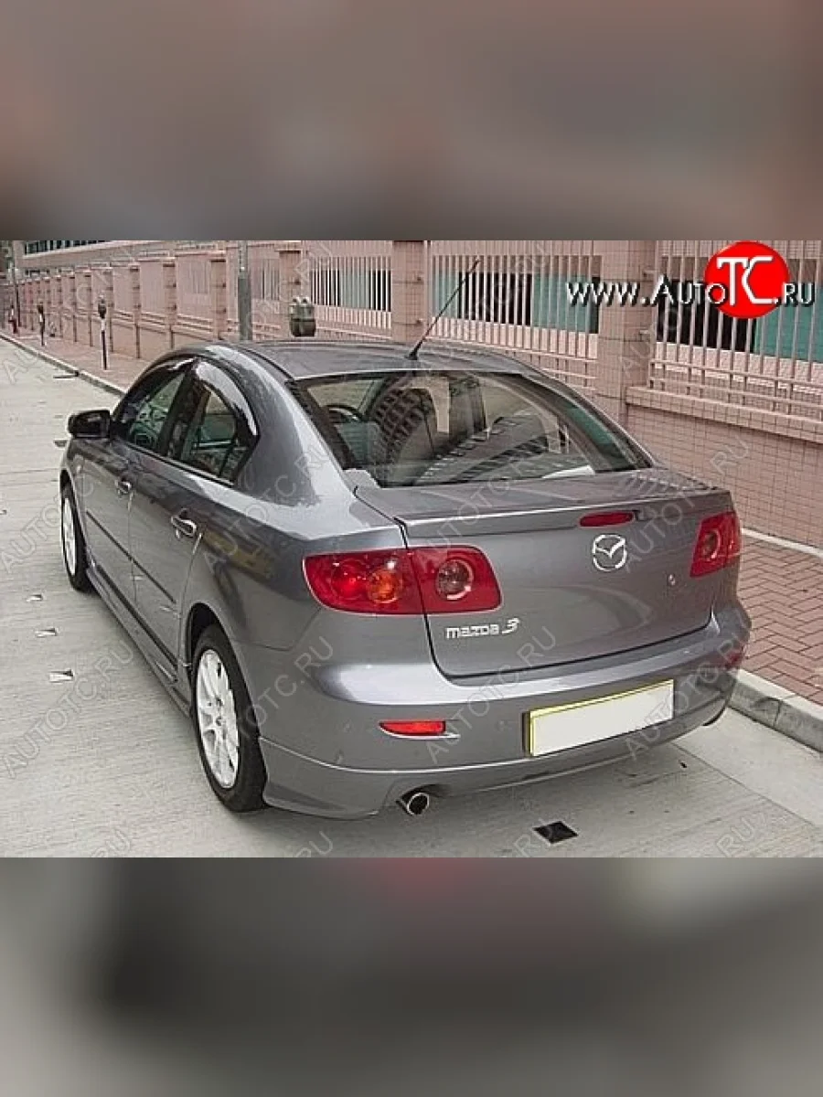 Лип спойлер CT Mazda 3/Axela BK дорестайлинг седан (2003-2006) (Неокрашенный)  с доставкой в г. Керчь