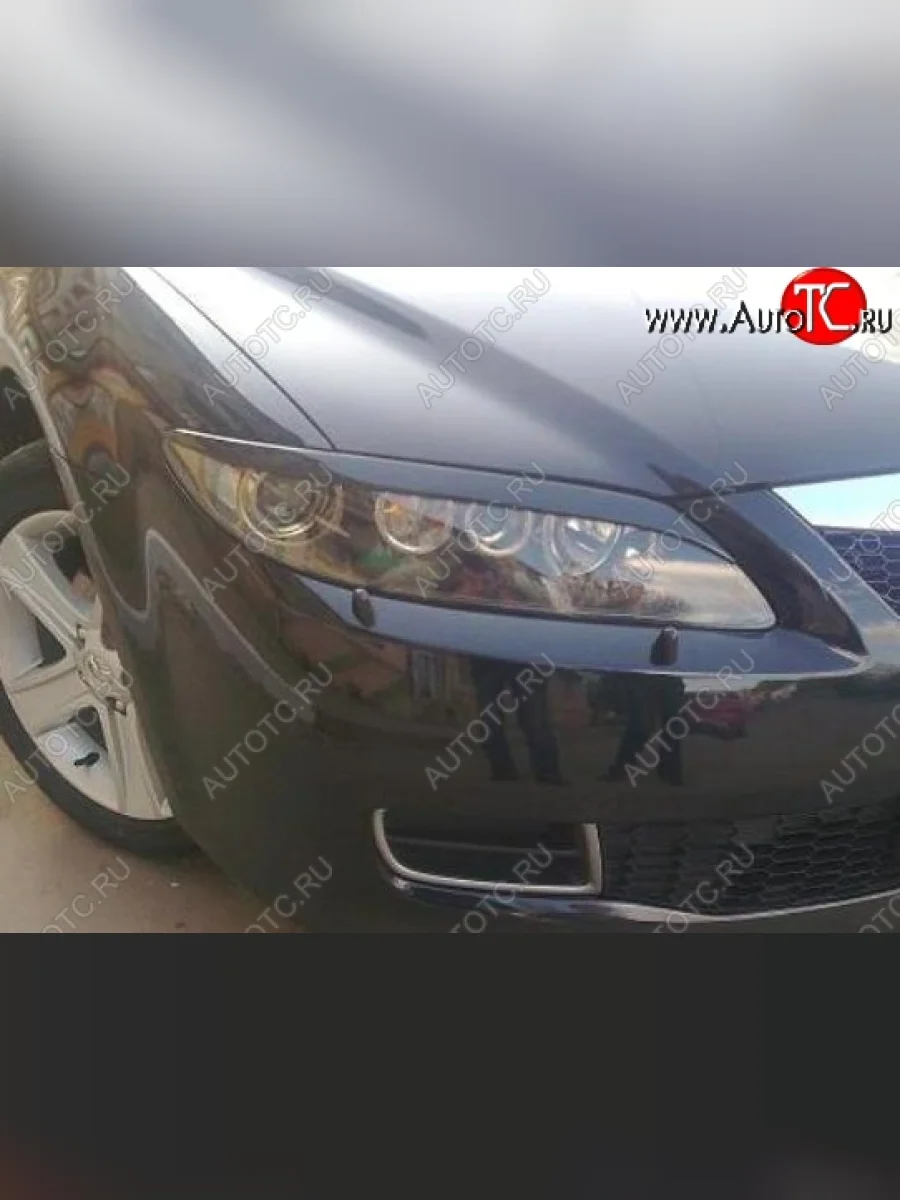 Реснички на фары CT Mazda 6 GG седан дорестайлинг (2002-2005) (Неокрашенные)  в Керчи Республика Крым