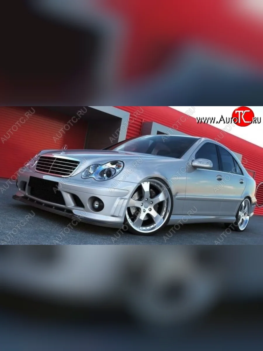 Передний бампер CT Mercedes-Benz C-Class W203 дорестайлинг седан (2000-2004) (Неокрашенный)  в Воронеже Воронежской области