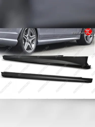 Пороги накладки AMG Style Mercedes-Benz C-Class W204 дорестайлинг седан (2007-2011)