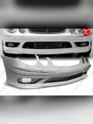 Передний бампер AMG Style Mercedes-Benz E-Class W211 дорестайлинг седан (2002-2006)