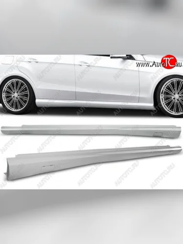 Пороги накладки (седан) AMG Style Mercedes-Benz E-Class W212 дорестайлинг седан (2009-2012)