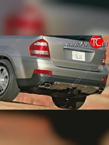 Накладка на задний бампер CT Mercedes-Benz GL class X164 дорестайлинг (2006-2009)