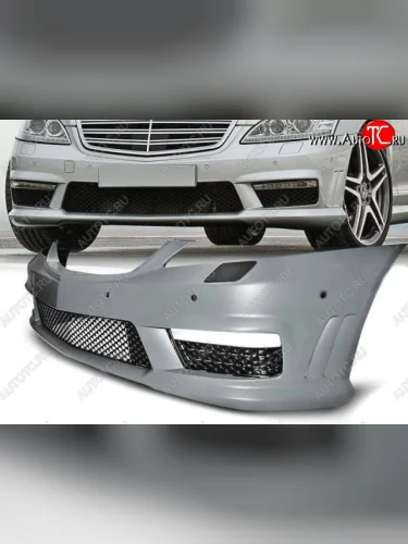 Передний бампер AMG Style Mercedes-Benz S class 5 W221 седан дорестайлинг (2005-2009)