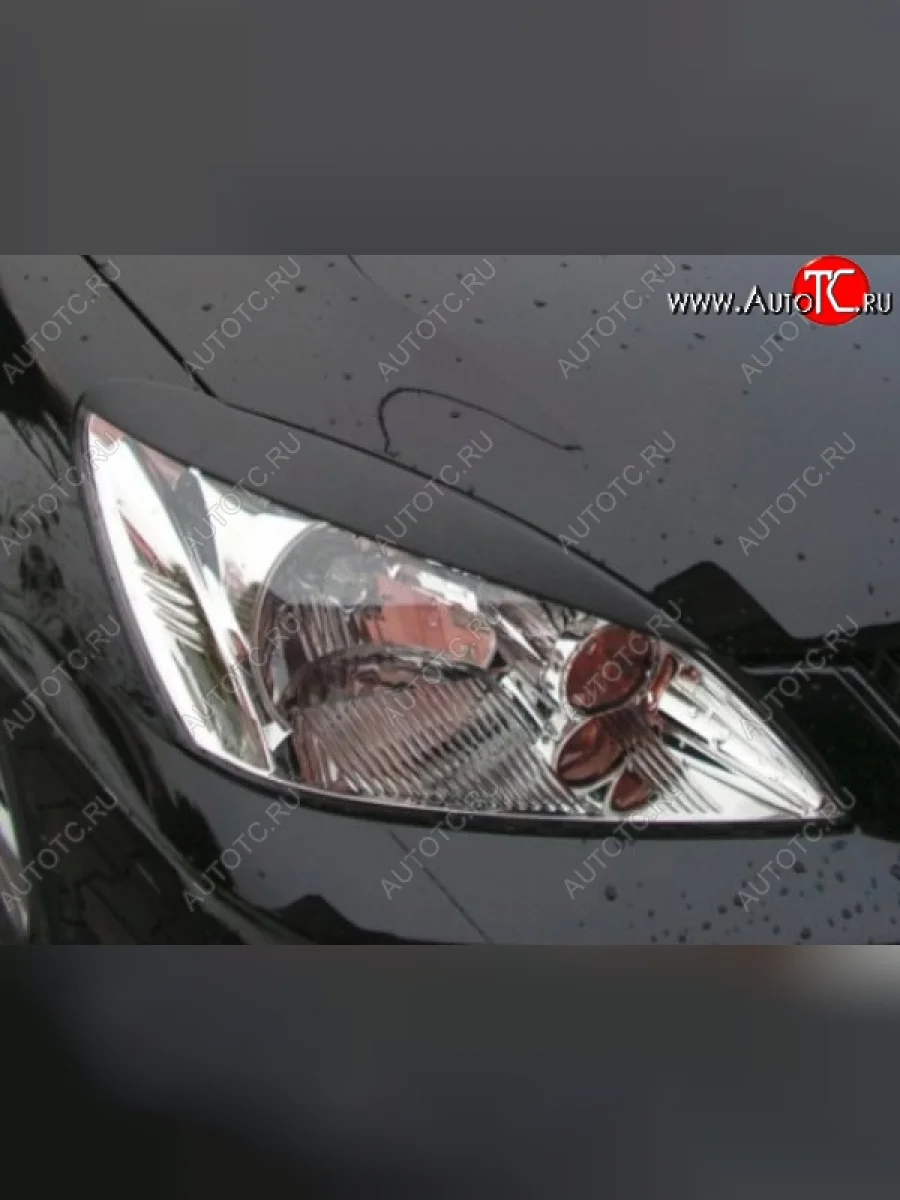 Узкие реснички на фары CT Mitsubishi Lancer 9 CS седан 2-ой рестайлинг (2005-2009) (Неокрашенные)  с доставкой в г. Пермь