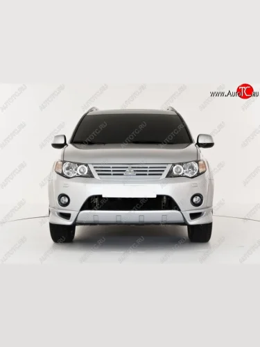 Клыки на передний бампер Centre Tuning Mitsubishi Outlander  XL (2005-2009) (CW)  дорестайлинг