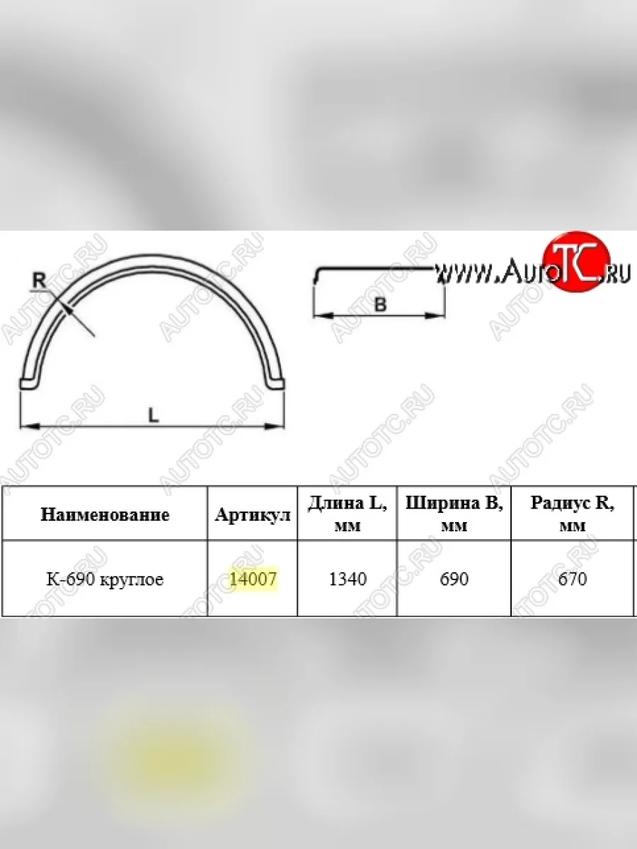 Крыло К-690 (круглое) Master-Plast Foton Aumark (BJ11) (2010-2025)  в Перми Пермском крае