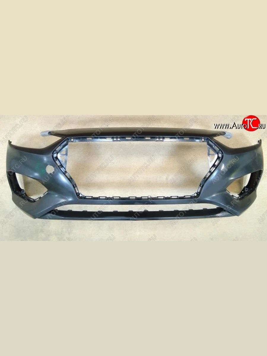 Передний бампер MOBIS Hyundai Solaris HCR седан дорестайлинг (2017-2020) (Неокрашенный)  в Керчи Республика Крым