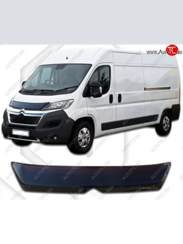 Дефлектор капота CA-Plastic (Classic черный) CITROEN Jumper 290 рестайлинг (2014-2022)