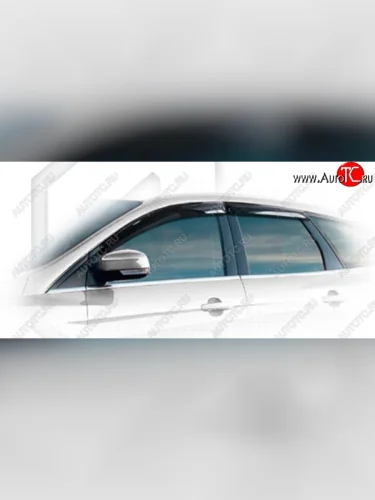 Дефлектора окон CA-Plastiс (Classic полупрозрачный) Ford Focus 3 универсал рестайлинг (2014-2019)